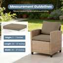 4Pcs Outdoor Cushion Covers Patio Cushion Covers Stretch Cushion Covers for Outdoor Furniture Replacement Washable Reusable Furniture Protector(Khaki)