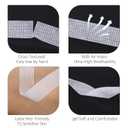 Lash Tape for Eyelash Extensions - Silicone Gel Eyelash Tape Eyelash Extension Tape for Sensitive Skin Pain Free Removal Breathable Micro Eyelash Extension Supplies1 in x 4yd5Rolls White