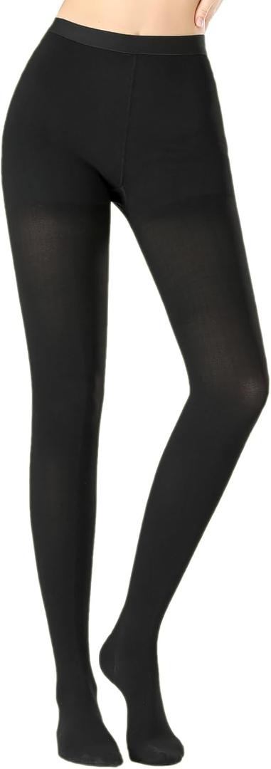 Medical Compression Pantyhose for Women & Men,20-30mmHg Graduated Support Hose Tights,Opaque Close Toe Waist High Compression Stockings for Varicose Veins,Swelling,Edema,Flight (Large)