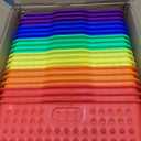 18 Pack Plastic Stackable Desk Paper Baskets, 13.8x10.6x3.1in Turn in Trays