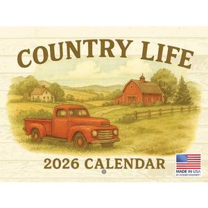 Country Life Calendar 2026 Monthly Wall Calender 12 Month | American Made In The USA