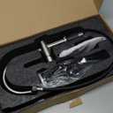 KENES Brushed Nickel Bathroom Faucet Single Handle Modern Prep Wet Bar Sink Faucet Bathroom Sink Faucets with Drain Assembly & Deck Plate, Farmhouse RV Camper Outdoor Utility Faucet, KE-9005B