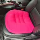 Adult Booster Seat Cushion for Car Height Increase Thick Pad for Office Chair Rocking Chair Floor Pillow Back Pain Coccyx Pain Relief, Carry Handle-Hot Pink, 15.7 x 15.7 x 4.7 inches