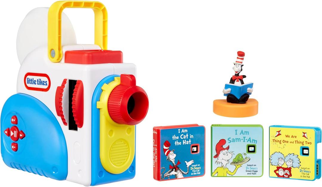 Little Tikes Story Dream Machine Dr. Seuss Starter Pack, Storytime, Books, Audio Play Character, Gift and Toy for Toddlers and Kids Girls Boys Ages 3+ Years, One Size