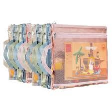 8 Pack Colored Mesh Zipper Pouch Bags, Double-Layer Nylon Puzzle Building Block Sets Toy Storage & Organization, Breathable See Through A4 Zipper Pouch with Handle for School Games