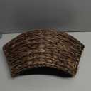 SUNNYPARK Christmas Tree Collar, 23.5’’ Hand-Woven Natural Water Hyacinth Christmas Tree Collar Basket Base Cover - Chestnut Brown