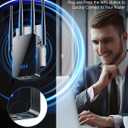 Wireless Routers Amplifier, WiFi Extender Internet Booster, Mesh Wi-Fi 80% Faster | Broader Than Ever, 1 Tap Setup, Support More Network Devices at Home