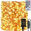 165Ft Ultra Long 500 LEDs String Lights Plug in, with Switch/Timer, Waterproof Dimmable Copper String Lights for Home/Holiday Decor, 8 Modes Fairy Lights with Remote, Warm White UL Listed