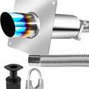 Upgraded Generator Exhaust Extension Kit, Stainless Steel, with Muffler And Insulated Through-Wall Mounting Plate, Exhaust Adapter, Exhaust Pipe, U-bolt Clamps, for Firman and Hond