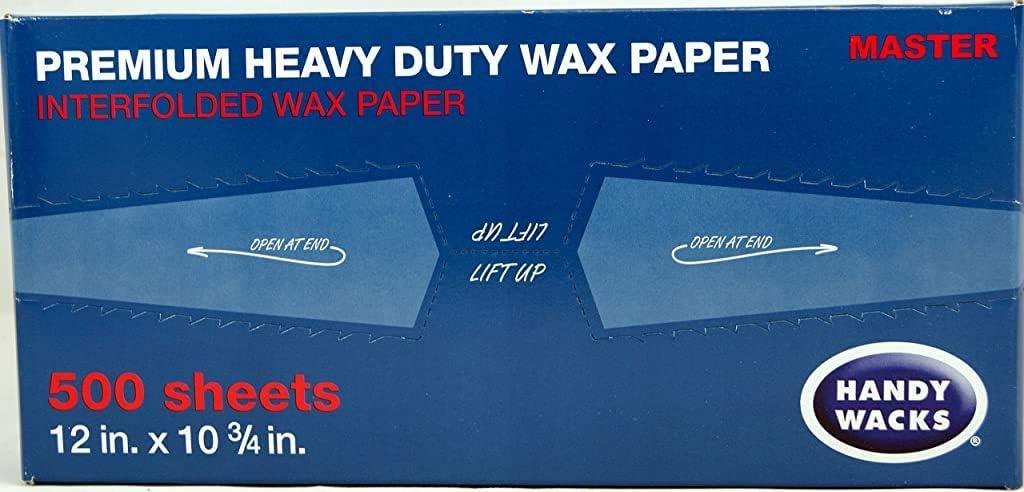Wax Paper Premium Heavy Duty Handy Wacks 12" X 10 3/4" 1 Box of 500 (Pack of 1)