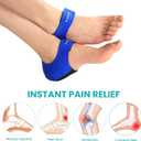 Plantar Fasciitis Heel Cup Protectors - Promifun Heel Cups for Heel Spur,Achilles Tendinitis,Cracked Heels,Heel Pain Relief Products - Gel Heel Cushion Pads,Blue,Small(W 4.5-9 / M 5-8)