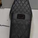 Driver Passenger Seat One-Piece Seat Cushion With Backrest Fit For Harley Dyna Fat Bob FXDF Low Rider FXDL Street Bob FXDB Switchback FLD Wide Glide FXDWG 20062017 (Black Stitching) w/ Driver Backrest, Black Stitching