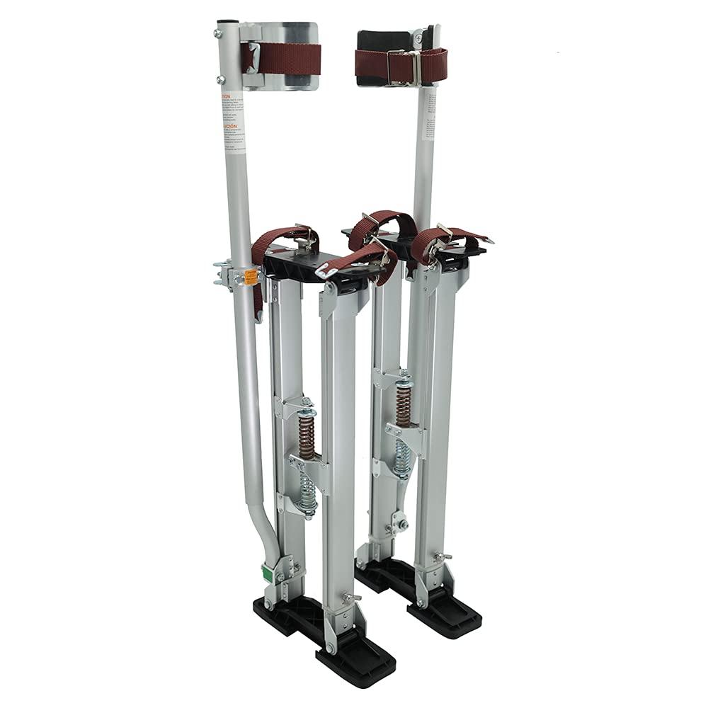 Drywall Stilts Walking Taping Professional Aluminum Tool Stilt 24"-40" for Sheetrock Painting or CleaningSilver