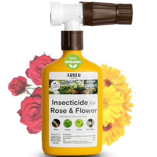 Organic Insecticide for Roses & Flowers – 16oz Ready-to-Spray Pest Control – Controls Aphids, Thrips, Japanese Beetles & More – Bee-Safe & Eco-Friendly
