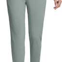 baleaf Women's Fleece Lined Pants Joggers Water Resistant Zipper Pockets Winter Thermal Golf Pants Cold Weather Gear (Large, Gray)