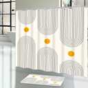 Shower Curtain Set Bathroom Shower Curtain Set with Shower Curtain and Non-Slip Rug Enduring Shower Curtain Waterproof for Bathroom