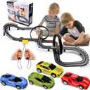 Slot Car Race Track Sets, 23ft Race Car Track for Kids with 4 Slot Cars , Dual Racing Race Track Set Features a Loop, Turns, Straightaways and a Crossover,Toys & Gifts for 3-15 Year Old Boys Girls