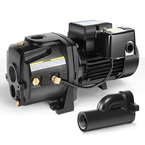 Acquaer 1HP Shallow/Deep Well Jet Pump, Cast Iron Convertible Pump with Ejector Kit, Well Depth Up to 25ft or 90ft, 115V/230V Dual Voltage, Automatic Pressure Switch - Amazon.com