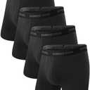 BAMBOO COOL Men's Ultra Breathable Underwear,No Riding Up Boxer Briefs with ComfortFlexible Waistband,Multipack. XL