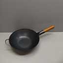 YOSUKATA 11.8" Carbon Steel Wok Pan  Pre-Seasoned Flat Bottom Pow Wok for Stir Fry, BBQ, Grill & Camping  Traditional Japanese Chinese Cookware  Compatible with Induction, Electric, Gas, Open Fire