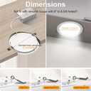 LZHOME 12 Pack 8 Inch LED Recessed Lighting with Junction Box Ultra-Thin, 3000K/4500K/6000K Selectable, 8" Dimmable Canless LED Downlight, 1800LM CRI80 High Brightness 5%-100% Recessed Light