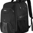 LIWAG Laptop Backpack, Black, 55L Capacity, TSA Friendly, USB Charging Port, Anti-Theft, Night Light Reflective, Comfy & Durable, Suitable for Travel