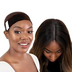 MILANO COLLECTION Ultimate GripCap, All-In-One Under Wig Cap for Women, Comfortable Wig Cap with Grip Band That Is Anti-Slip & Features Adjustable Closure, One Size Fits All, Chocolate Brown, 1 Pack