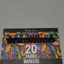 Zenacolor 20 Fabric Markers Pens Set - Indelible and Permanent Fabric Paint Fine Point Textile Marker Pen
