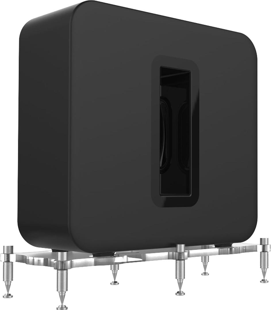Sonos sub Stand, Stand Feet Pads,Stainless Steel Speaker Isolation Feet for Sonos Sub 4, Stand for sonos sub Gen1,Sonos Sub Gen 2,Sonos Sub Gen 3,Sonos Sub Gen 4 (Transparent)
