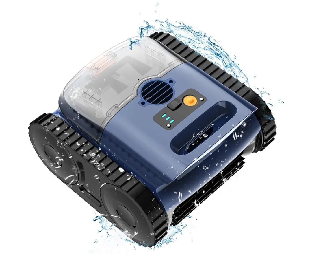 2026 Upgrade, Cordless Robotic Pool Cleaner, 180 Mins Runtime Robotic Pool Vacuum for Inground Pools, Wall & Waterline Climbing Automatic Pool Vacuum with Sonar Navigation, Pool Up to 2150 Sq.ft