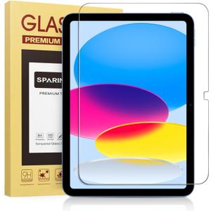 SPARIN Screen Protector for iPad A16 11th/10th Generation (11-inch 2025/10.9 inch 2022), Tempered Glass for iPad 11/10 Gen, Case Friendly, Anti-Scratch