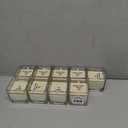 Square Glass Candle W/Dustcover White 9 Pack