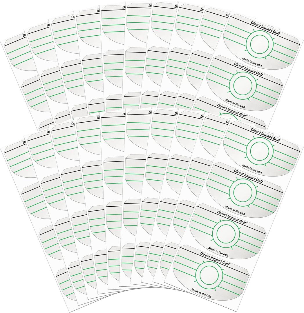 Direct Impact Golf Ultra-Thin Golf Impact Tape 100 Driver Labels - Instant Feedback for Increased Distance, Accuracy, Consistency