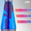 Lava Lamp - 14.5" Cosmic Wave - The Original Motion Light - Purple Wax and Blue Liquid - Item #2633 