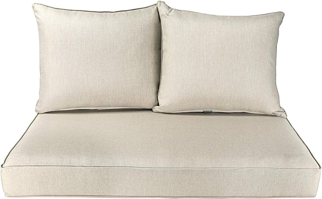 Patio Furniture Cushions Comfort Deep Seat Glider Loveseat Cushion Indoor Outdoor Seating Cushions Olefin Taupe