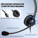 2.5mm Phone Headset for Office Landline Corded Telephone Headset with Noise Cancelling Microphone Wired Call Center Headphones for Panasonic KX-TGEA20 KX-TCA430 KX-TGE433 Cisco 303G 508G Uniden Vtech