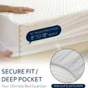 Waterproof Mattress Protector with 18" Deep Pocket, 3D Waffle Bed Cover, Soft OCS and Oeko Certified Organic Cotton Blend, Moisture-Wicking, Noiseless (Beige, King)