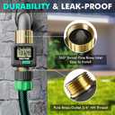 RESTMO Water Flow Meter with Brass Inlet & Outlet, Measure Gallon/Liter Consumption and Flow Rate for Outdoor Garden Hose Watering, RV Water Tank Filling, Lawn Sprinkler and Nozzle Sprayer