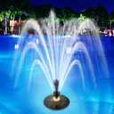 SZMP Upgraded Floating Pool Fountain, Pond Water Fountain with 2 Sprinkler Modes, 32.8ft Power Cord, for Pool, Pond, Lake, Garden, Outdoor, White Led Lights