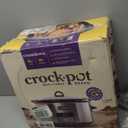 Crock-Pot Large 8-Quart Programmable Slow Cooker with Auto Warm Setting Black Stainless Steel