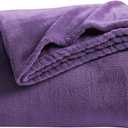 KMUSET Super Soft Throw Blanket Premium Silky Flannel Fleece Throw Size Purple Microfiber Lightweight Blanket All Season Use (Throw(50"x60"))