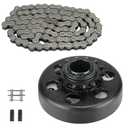 Go Kart Clutch 1" Bore 14T with 3 Feet #40/41/420 Chain, Centrifugal Clutch Fit for Minibike Mini motorcycles 2-6.5HP 212cc Engines, Up to 2300 RPM