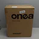 Oneach Arc Floor Lamp for Living Room,Rattan Boho Floor Lamp with Hand-Woven Shade, Foot Switch,Gold Metal Base & Pole,Farmhouse Standing Lamp for Bedroom Corner,Reading