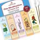 m Meditation Incense Sticks - (5 Variants, 60 Insenses) Charcoal Free Inscents-Sticks | Nag Champa, 60s Patchouli Incense, Lavender Incense, Cinnamon & Sandalwood Incense, Perfect Care Gift