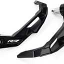 MOWOK Fit for Yamaha R7 YZF-R7 YZFR7 2021 2022 2023 2024 2025 2026 Accessories Motorcycle Clutch Brake Lever Hand Guards handguard Handlebar Protector (Black)