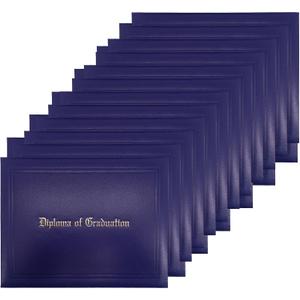 GraduationMall Imprinted Diploma Cover for Certificate 8.5''x 11'' Purple,12-Packs