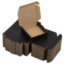 SUNLPH 50 Pack 4x4x1 Inches Small Shipping Boxes, Black Corrugated Cardboard Boxes, Moving Mailing Packing Box