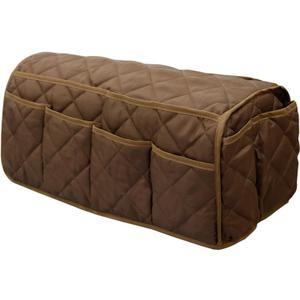 Sofa Armrest Storage Bag, Sofa Arm Hanging Storage Bag, Cotton Sofa Armrest Storage Bag, Waterproof Couch Remote Control Holder Couch Armchair Caddy Accessories for TV Remote Control(Brown)
