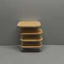 Glass Food Storage Containers with Bamboo Lids (4 Pack, 36 Ounce) Eco Friendly Meal Prep Containers Airtight  Plastic Free, BPA Free
