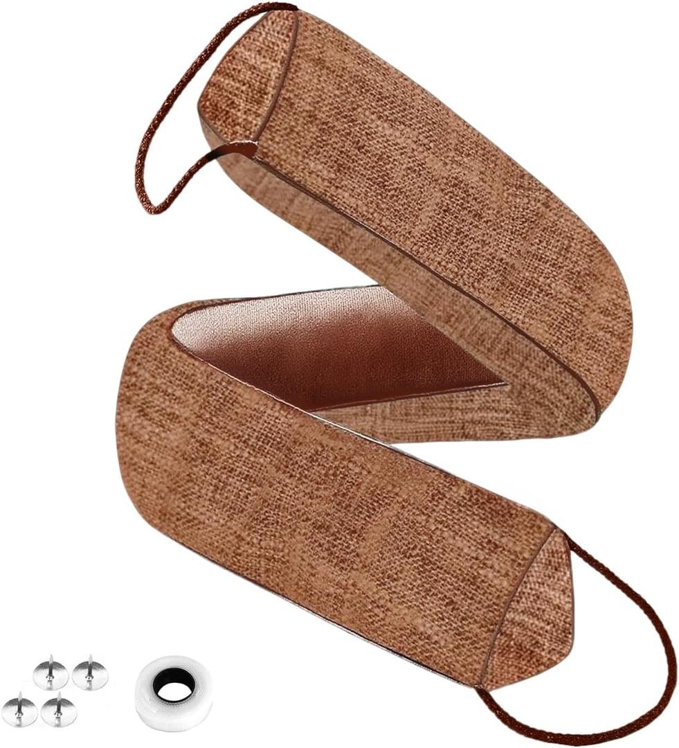 QUOLIX Triangle Under Door Draft Stopper Bottom Door Gap Filler & Seal Windproof Coating Cover Fits 30 to 36 Door Block Noise, Sound, Hot Air, Light, Bugs Easy Install Draft Blocker (36inch-Brown)